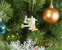 Елочная игрушка - Детский велосипед с багажником 1013 SnowMan