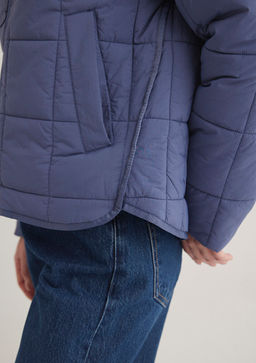 Dik Yaka Indigo Sisme Mont - Mavi фото 7