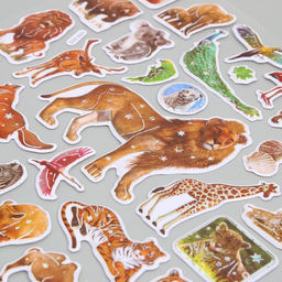 Наклейка пластик выпуклые Звери и птицы МИКС 2 листа 33,5х21,7 см - Simaland фото 4