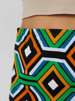 Юбка женская Ю-17 (футер с лайкрой) Бордовая клетка