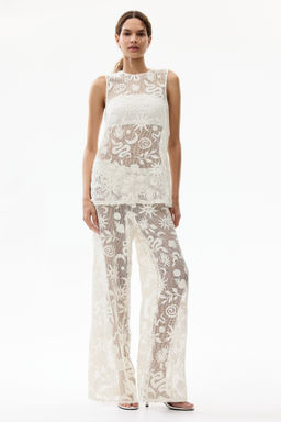 Top de rejilla con motivos decorativos - H&m фото 3