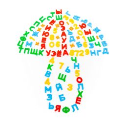 Набор Первые уроки на магнитах (66 букв + 20 цифр + 10 математических знаков) (в коробке) - Полесье фото 5