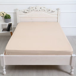 Простыня на резинке Атра 140х200х20, цвет бежевый бязь 120г/м, хлопок  фото 2