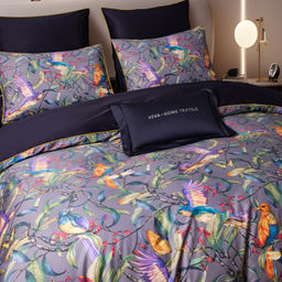 Комплект постельного белья Сатин Премиум на резинке CPAR032 160*200*30;180*200*30;140*200*30 Евро 4 Наволочки