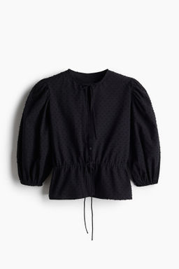 Blusa de algod?n con manga puffy
