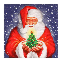 Цена за 2 шт. Салфетки бумажные Home Collection Дед мороз и новогодняя ель, 3 слоя, 33?33 см, 20 шт.