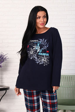 Костюм с брюками, футер с начесом, Flowers (876-1) - Плиона фото 11