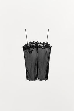 EMBROIDERED GEORGETTE TOP - Zara фото 6