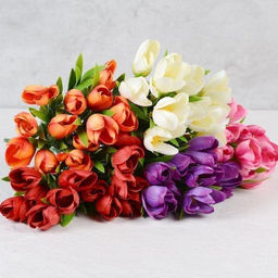 Цена за 10 шт. Цветок искусственный Букет тюльпанов 34 см 6 веток / NT596 /уп 600/ - Галеонтрейд фото 20