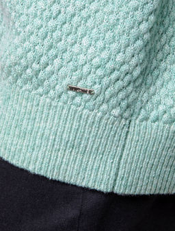 VILATTE / Джемпер тонкой вязки со спущенным плечом из теплой пряжи с шерстью  фото 6