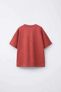 PACK TRES CAMISETAS LISAS Y RAYAS / Coral fuerte - Zara фото 3