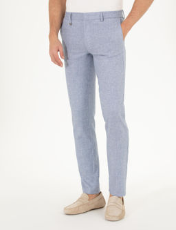 A__k Mavi Keten Kar___ml_ Jogger Kuma_ Pantolon - Pierre cardin фото 2