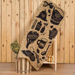 Полотенце вафельное «Этель. Для бани», 60×146 см, хлопок 100%