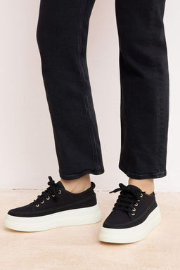 Trendyol Shoes Siyah Kanvas Bagc?kl? Yuksek Taban Kad?n Retro Spor Ayakkab? TAKSS25SN00010 - Trendyolmilla фото 19