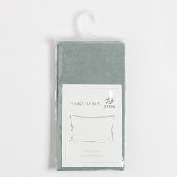 Наволочка Этель 70х70, цвет серо-зеленый, 100% хлопок, бязь 125г/м2  фото 3