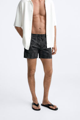 GEOMETRIK DESENLI REGULAR DENIZ SORTU - Zara фото 6