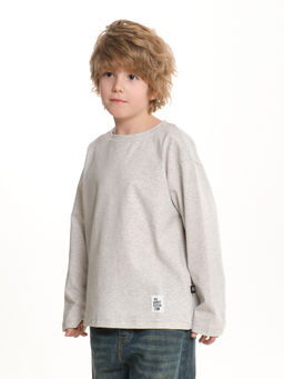 Базовый лонгслив для мальчика 22-6007 белый - Mini maxi фото 43