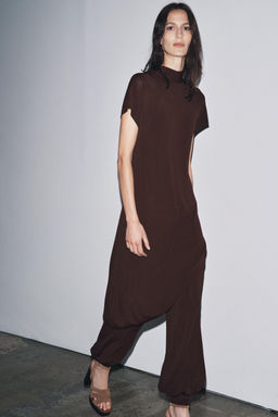 MIDI TUNIC DRESS WITH BOW - Zara фото 6