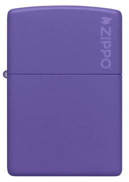 Зажигалка ZIPPO Логотип с фиолетовым матовым покрытием | Logo Purple Matte 237ZL  фото 2