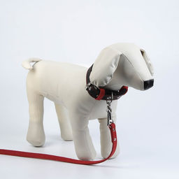 Комплект : ошейник (36-56х2.5 см) и поводок (130х1.5 см), цвет чёрный и малиновый - Пушистое счастье фото 7