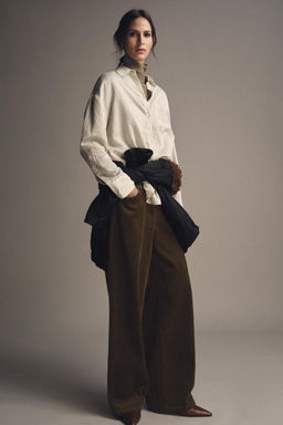 ZW COLLECTION WIDE-LEG CORDUROY TROUSERS