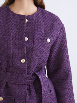 Bisiklet Yaka Kad?n T?vit Ceket