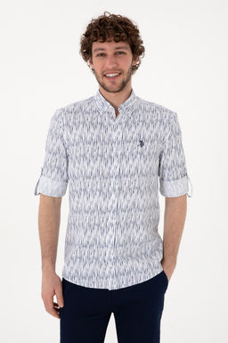 Erkek Beyaz Uzun Kollu G_mlek Sepette S_rpriz _ndirim - U.s. polo assn фото 3