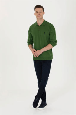 U. S. Polo Assn Мужской зеленый базовый свитер - U.s. polo assn фото 11