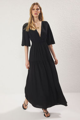 TRENDYOLMILLA Kiremit Duz Maxi Dokuma Elbise TWOSS25EL00776 фото 5