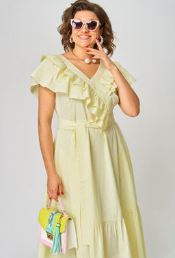Платье EVA GRANT 7225М лимонный