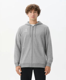 Худи на молнии JOGEL ESSENTIAL Cotton FZ Hoodie, серый меланж  фото 6