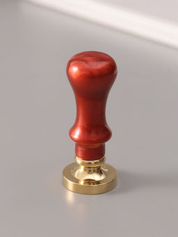 Печать для сургуча с пластиковой ручкой «Венок с буквой D», 2.5×2.5×6.3 см