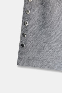 BATWING SLEEVE STUDDED T-SHIRT - Zara фото 6
