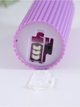 Светодиодная свеча, ночник LED RISALUX «Уют», 3×AG13, сиреневый, 5×5×11 см