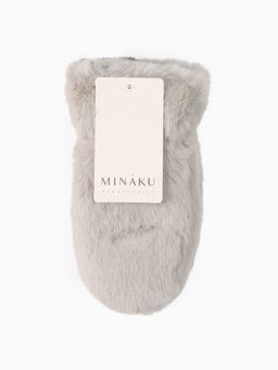 Варежки подростковые MINAKU, пушистые, 20 см, серые