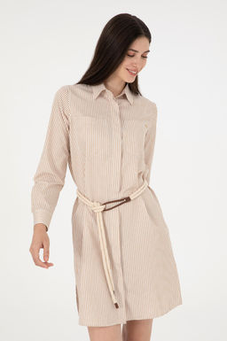 Женское тканое платье в песочную полоску - U.s. polo assn фото 2