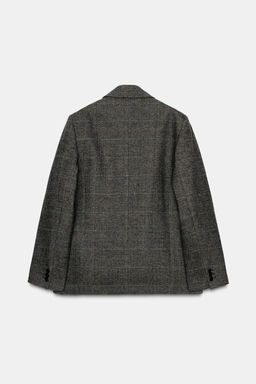 OVERSIZE CHECK BLAZER WITH WOOL ZW COLLECTION - Zara фото 4