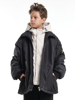 Куртка для мальчика утепленная 33-8215 черный
