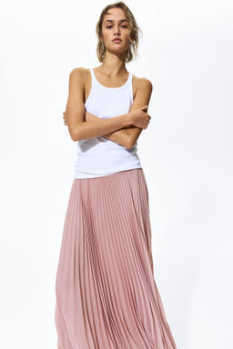 Falda plisada en tejido vaporoso - H&m фото 11