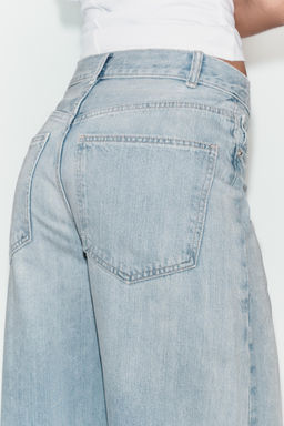 JEANS TRF EXTRA WIDE LEG TIRO ALTO / Azul agua - Zara фото 14