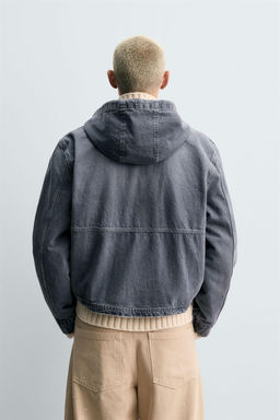 WASHED HOODED JACKET