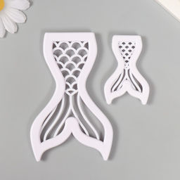 Каттеры для полимерной глины Хвост русалки набор 2 шт 4х6 см 7,2х11,2 см - Simaland фото 2