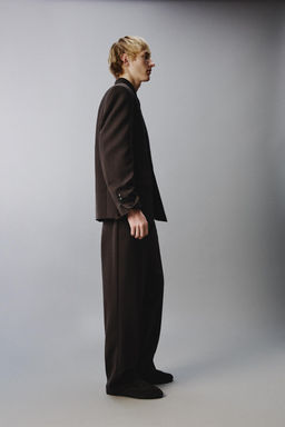 PANTAL?N TRAJE 100% LINO LIMITED EDITION / Marr?n - Zara фото 4