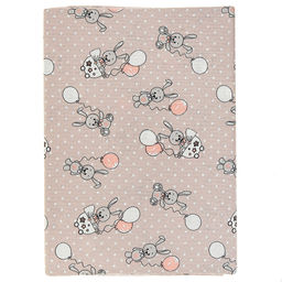 Простыня ясельная 100х150см Зайчишки, бежевый, бязь 121г/м2, хлопок 100%, упаковка классическая ПВХ 28х41см, Домашняя мода (Россия)  фото 3