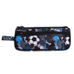 Пенал школьный на молнии Calligrata "Футбол", 2 отделения, МИКС