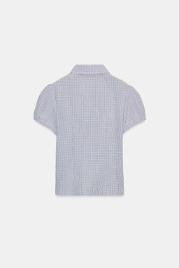 STRETCH POPLIN CHECK SHIRT - Zara фото 4
