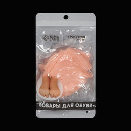 Цена за 2 шт. Корректоры - разделители для пальцев ног, на манжете, дышащие, 4 разделителя, силиконовые, 8×7 см, пара, бежевые