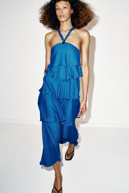 VESTIDO LARGO VOLANTES / Cobalto - Zara фото 2