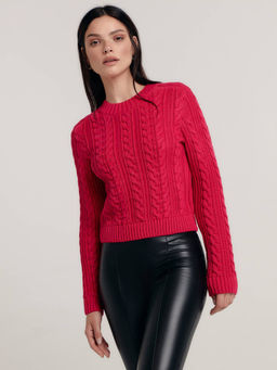 CONTE LDK 239 Укороченный фактурный джемпер fuchsia