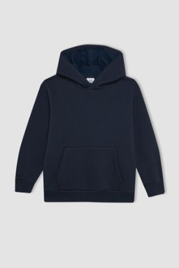 Erkek Cocuk Cepli Kapusonlu Kal?n Okul Sweatshirt